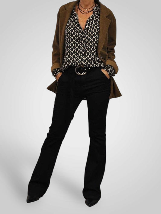Alba Women's Blouse in Cotton in a Long Cut, photo 2