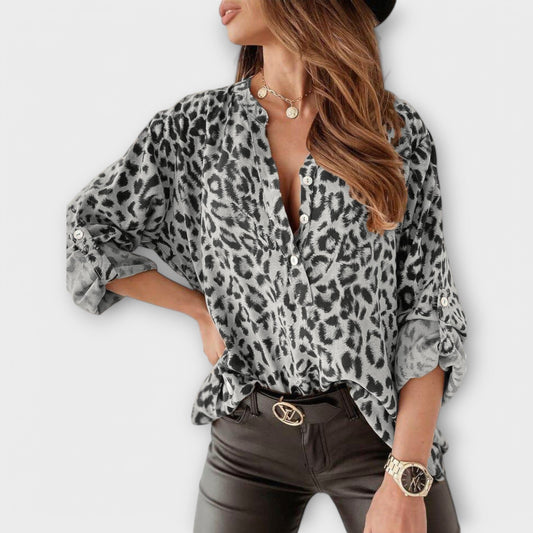 Eloise Women's Blouse with a Leopard Print, photo 2