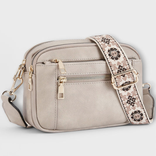 Frances Women's Shoulder Bag in a Leather Look with a Zip and Pockets, photo 3