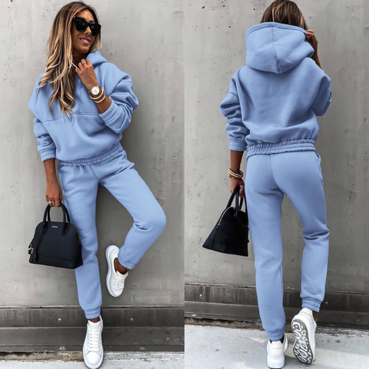 Maddie Women's Co-ord Set in Fleece in a Long Cut with Pockets, photo 2