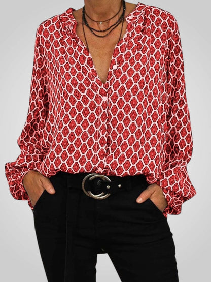 Alba Women's Blouse in Cotton in a Long Cut, photo 4