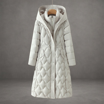 Alice Women's Coat with a Hood with a Zip and Quilting, photo 2