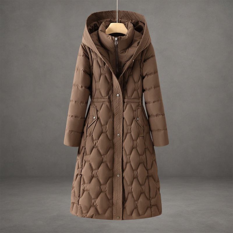 Alice Women's Coat with a Hood with a Zip and Quilting, photo 3