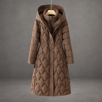 Alice Women's Coat with a Hood with a Zip and Quilting, photo 3