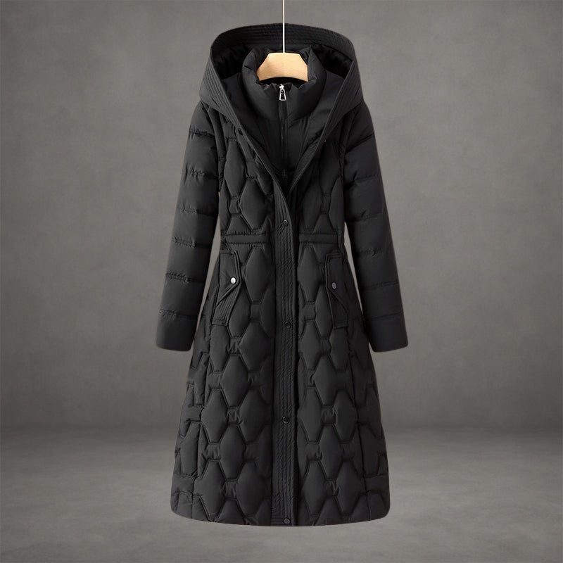 Alice Women's Coat with a Hood with a Zip and Quilting, photo 4