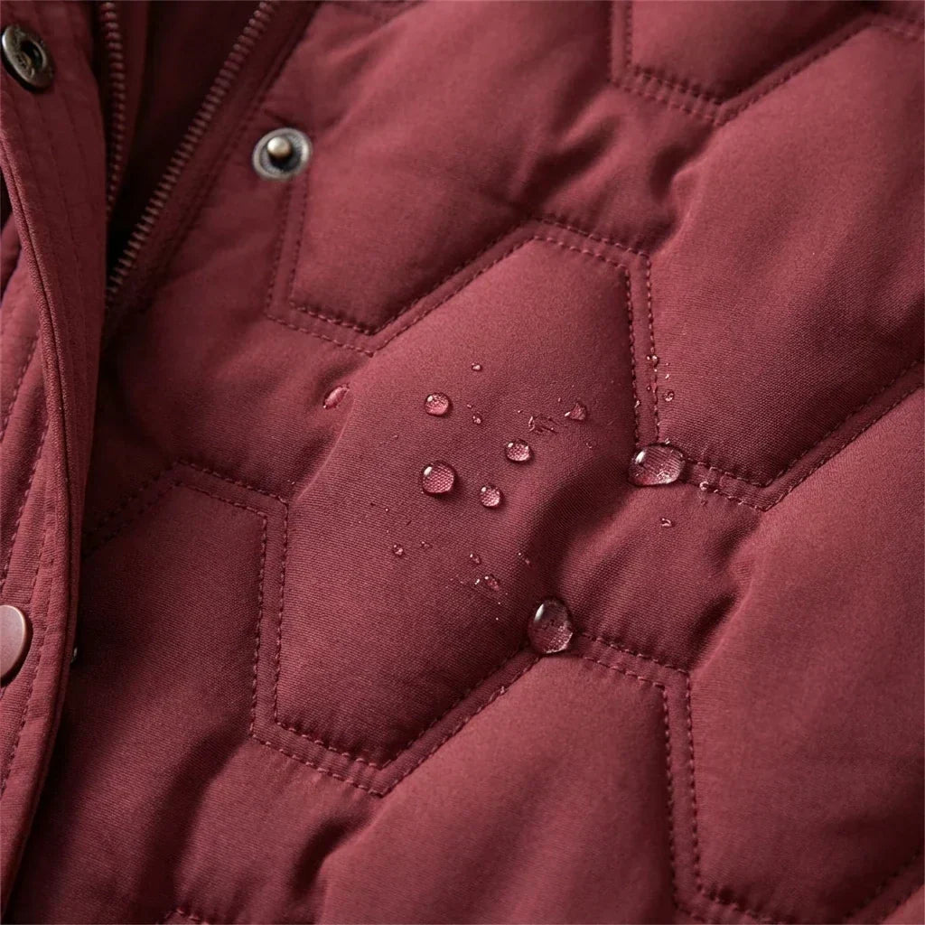 Alice Women's Coat with a Hood with a Zip and Quilting, photo 5