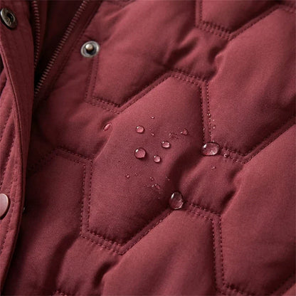 Alice Women's Coat with a Hood with a Zip and Quilting, photo 5