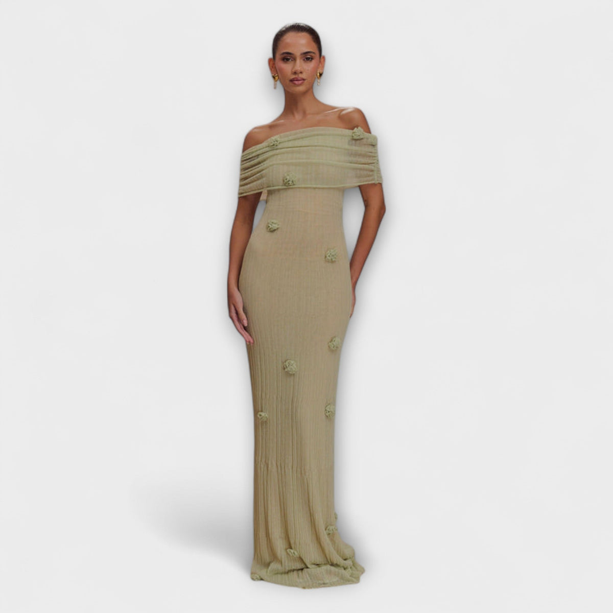 Ariana Women's Dress in Knit with Short Sleeves, photo 1