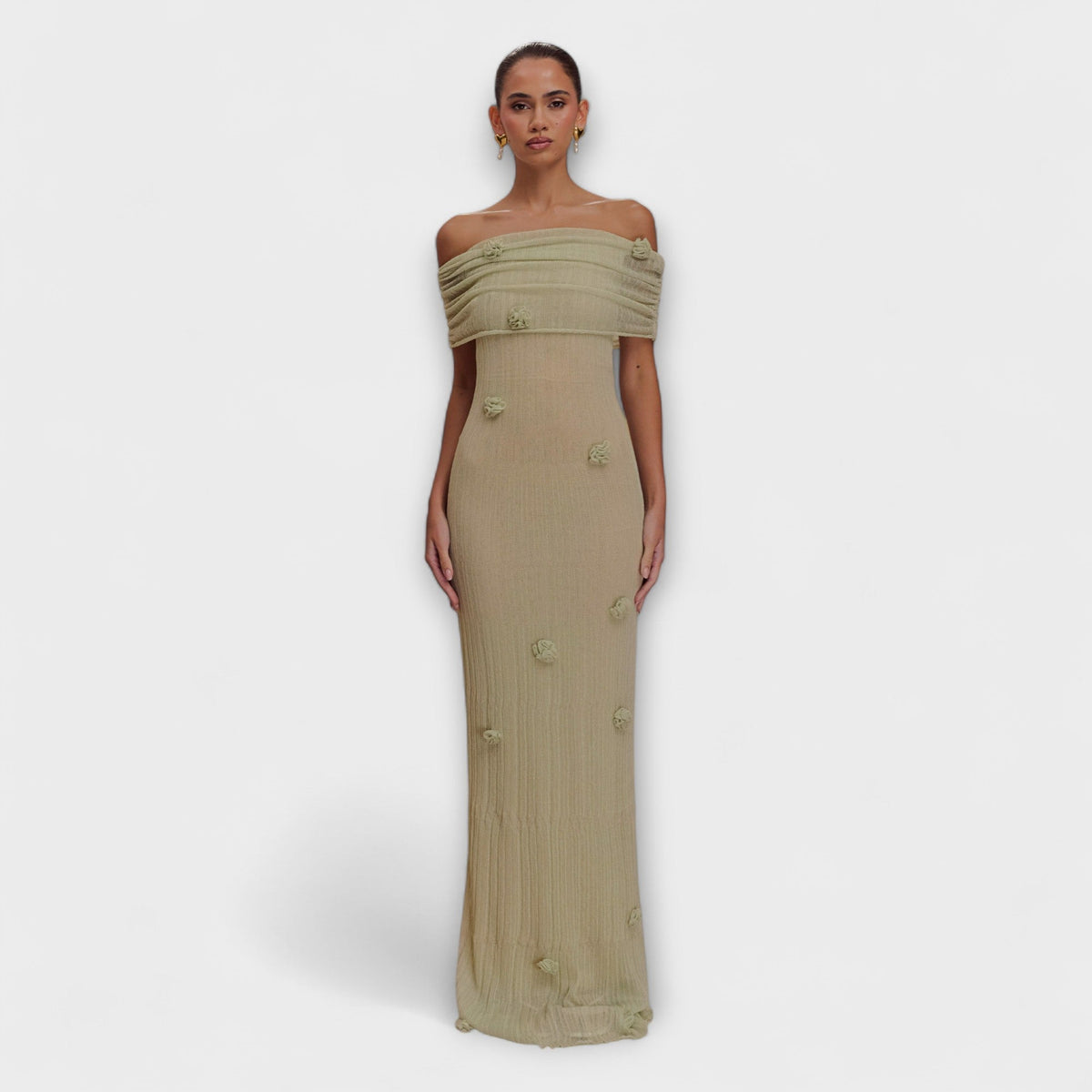 Ariana Women's Dress in Knit with Short Sleeves, photo 2