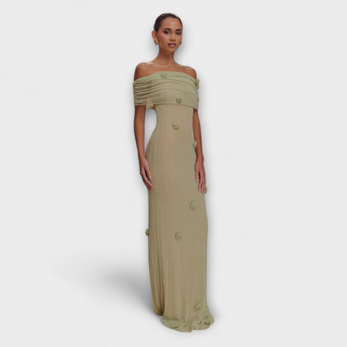 Ariana Women's Dress in Knit with Short Sleeves, photo 4