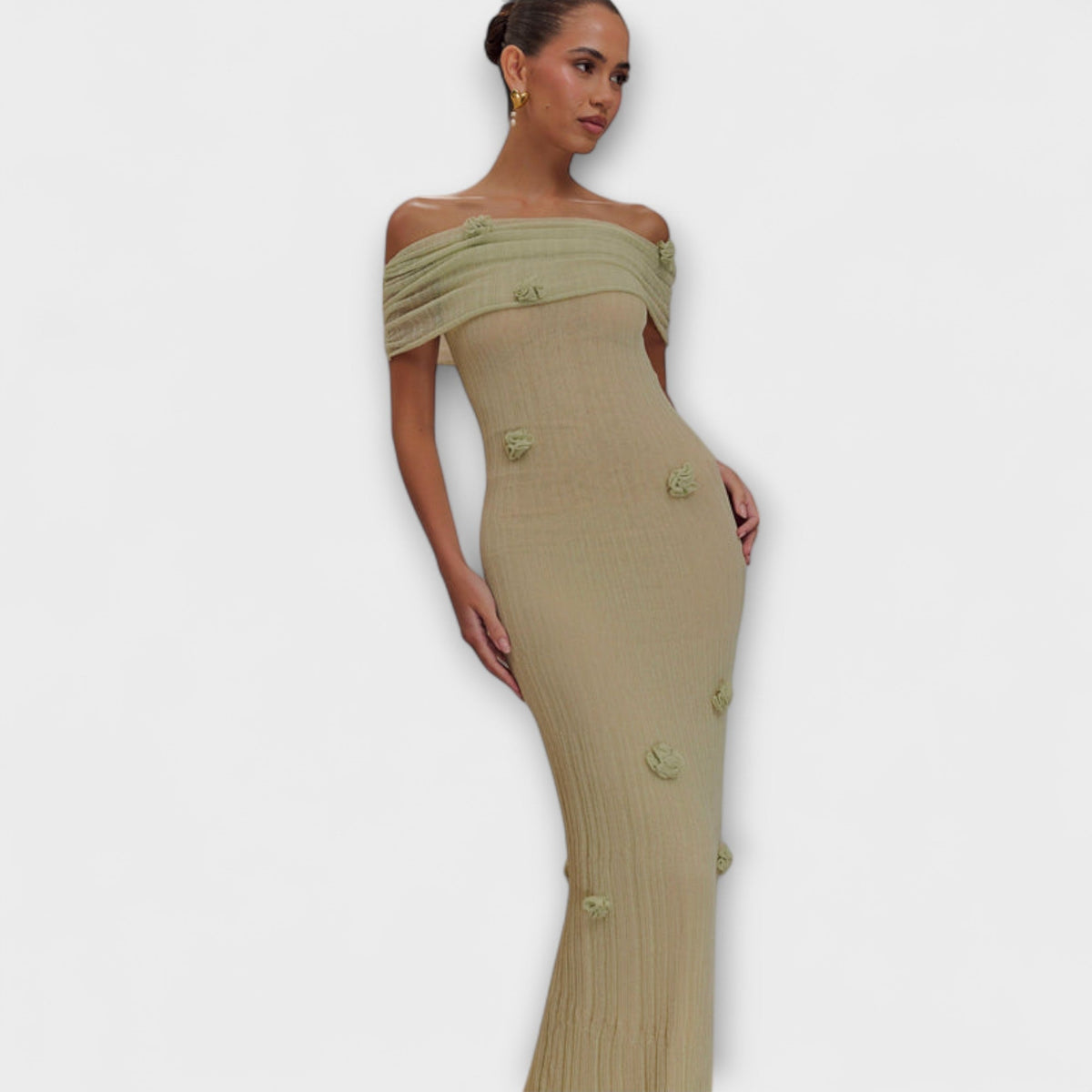 Ariana Women's Dress in Knit with Short Sleeves, photo 6