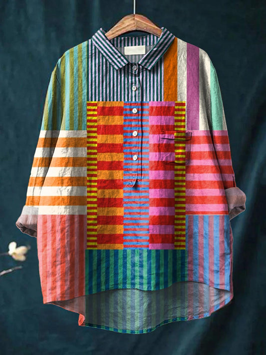 Ashley Women's Shirt in an Oversized Fit with Stripes, photo 1