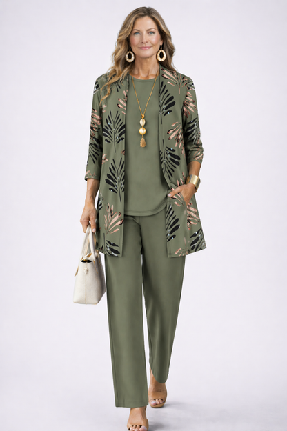 Audrey Women's Co-ord Set with an Elasticated Waist with Long Sleeves and an All-over Print, photo 2