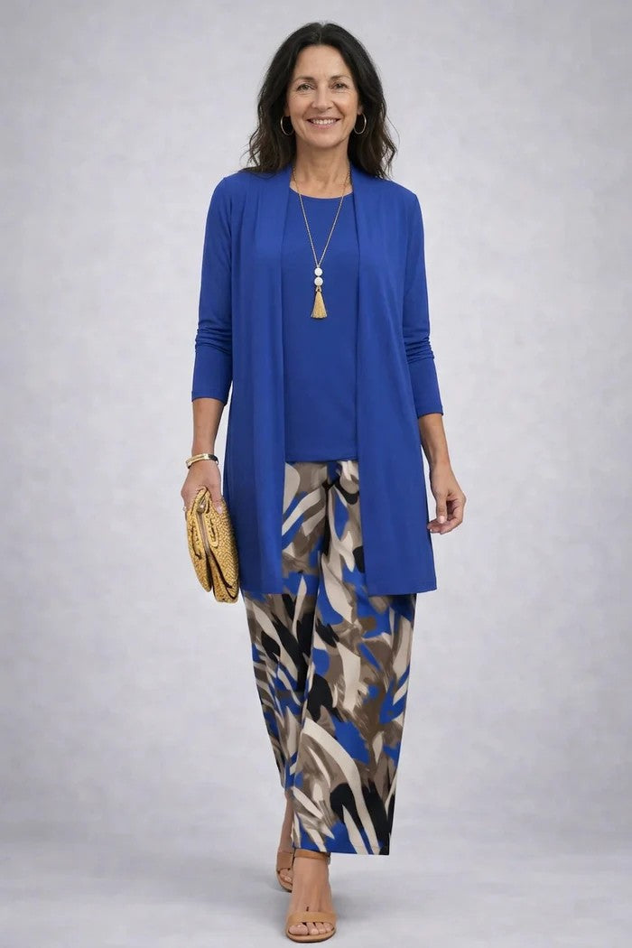 Audrey Women's Co-ord Set with an Elasticated Waist with Long Sleeves and an All-over Print, photo 3