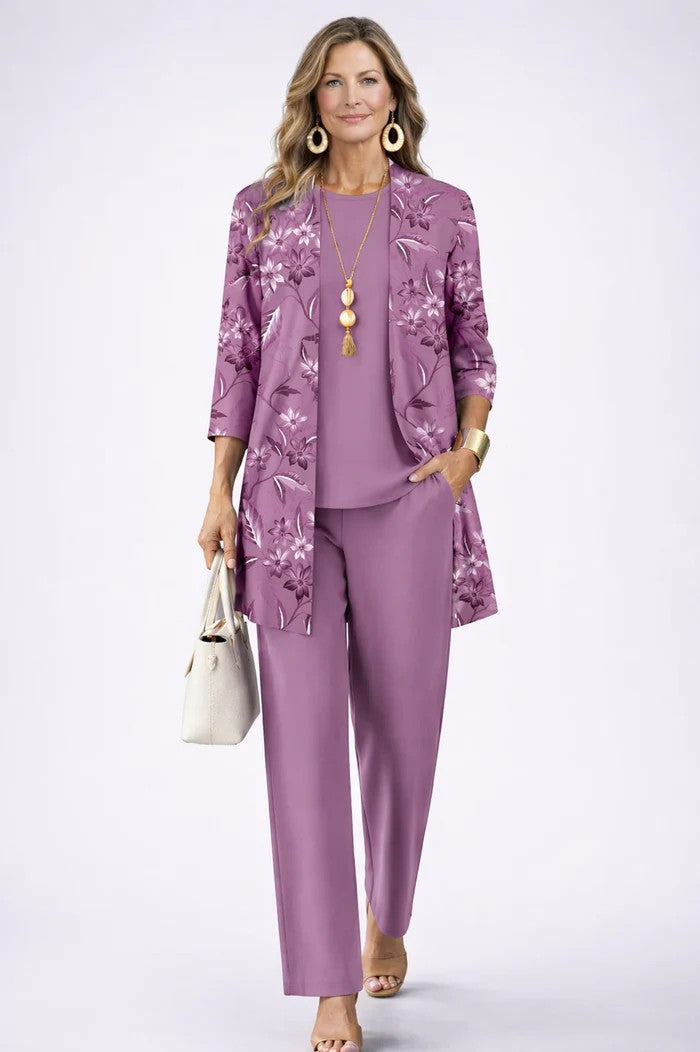 Audrey Women's Co-ord Set with an Elasticated Waist with Long Sleeves and an All-over Print, photo 5