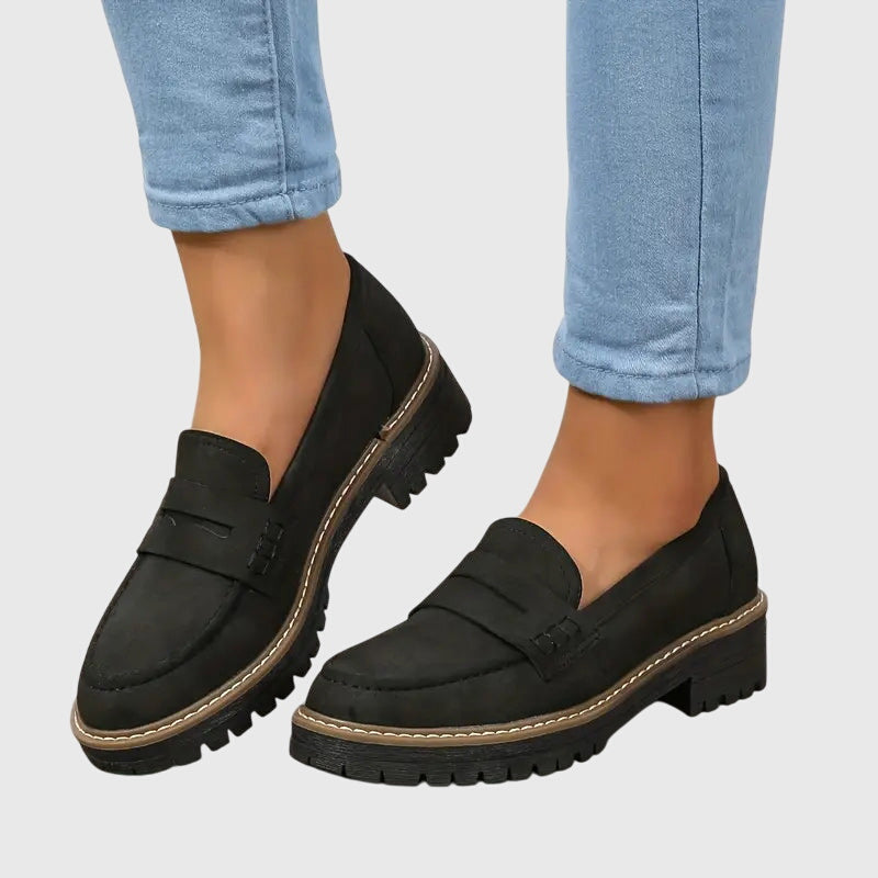 Avery Women's Loafers in a Suede Look with a Chunky Sole, photo 2
