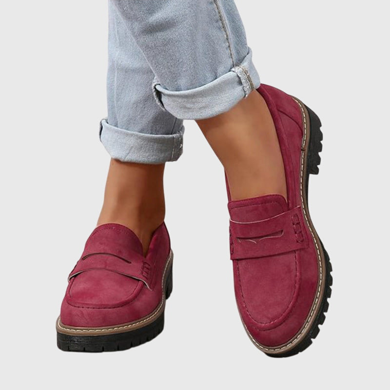 Avery Women's Loafers in a Suede Look with a Chunky Sole, photo 4