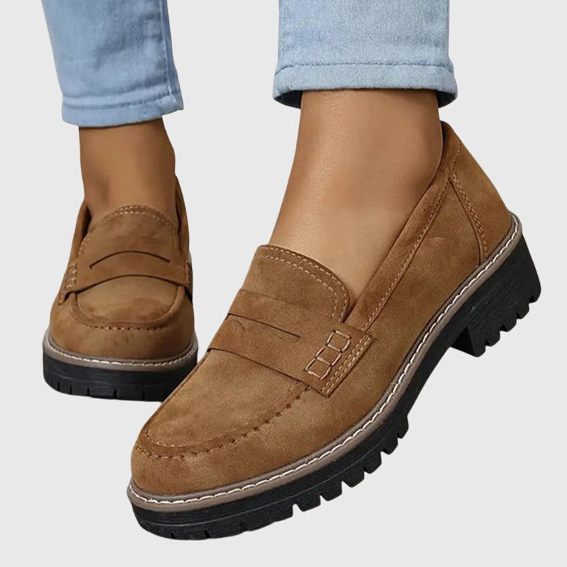 Avery Women's Loafers in a Suede Look with a Chunky Sole, photo 7