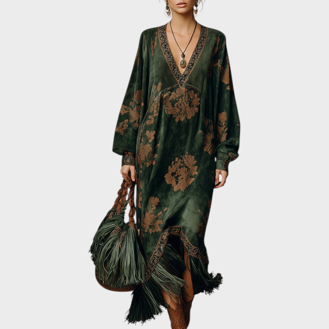 Bonnie Women's Dress in a Suede Look in Maxi Length, photo 1