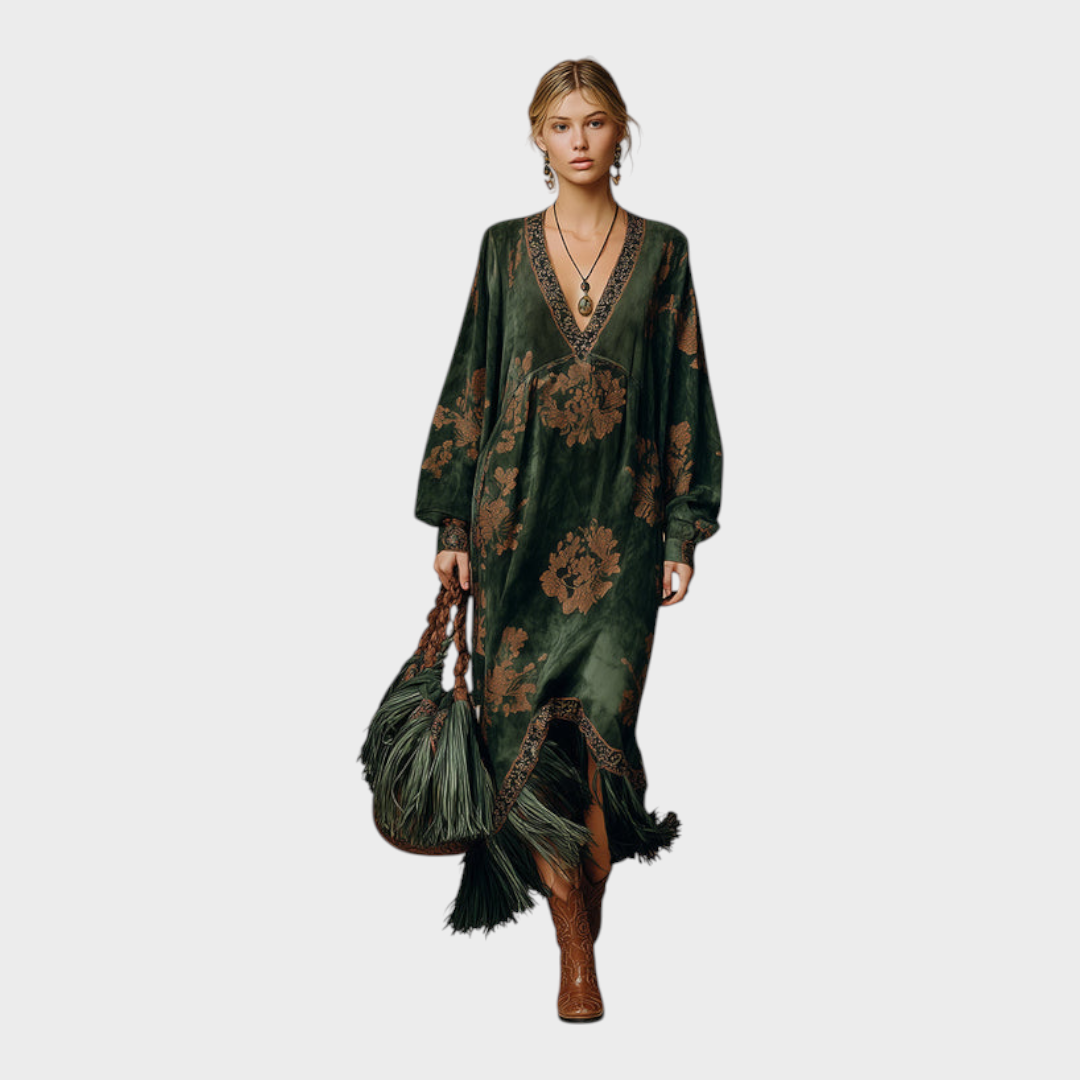 Bonnie Women's Dress in a Suede Look in Maxi Length, photo 2