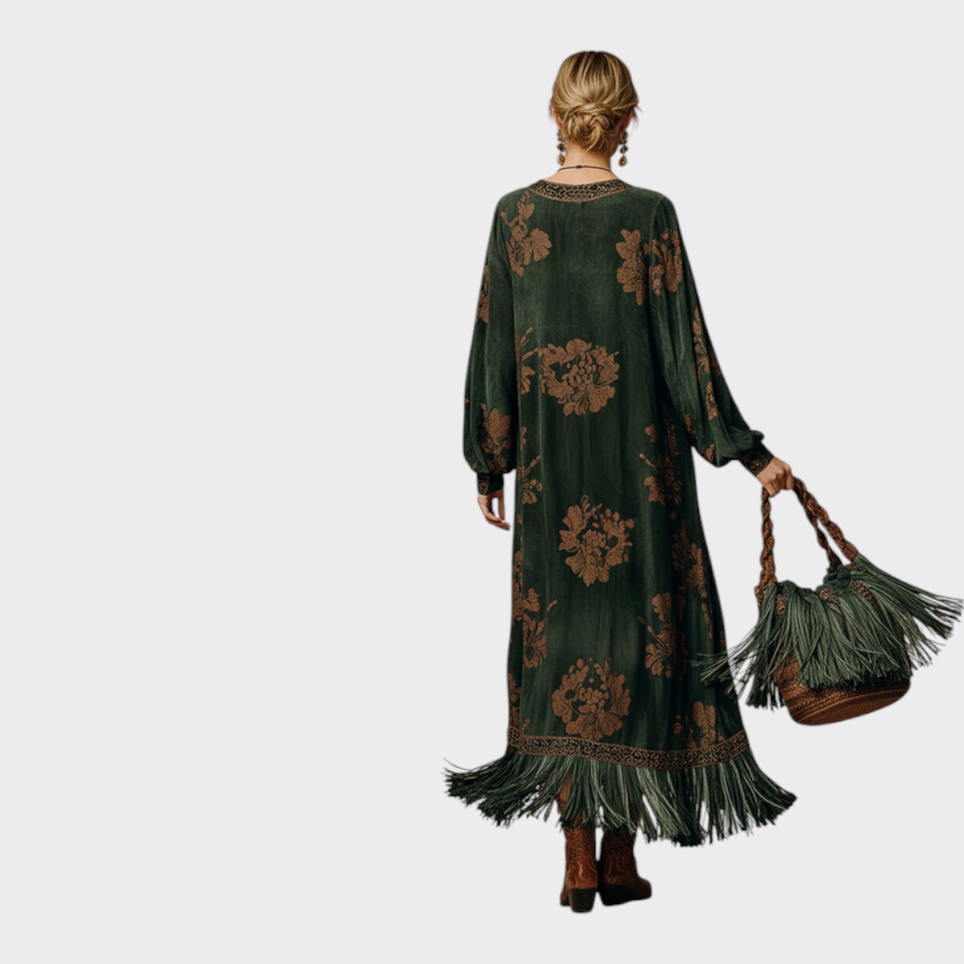 Bonnie Women's Dress in a Suede Look in Maxi Length, photo 3