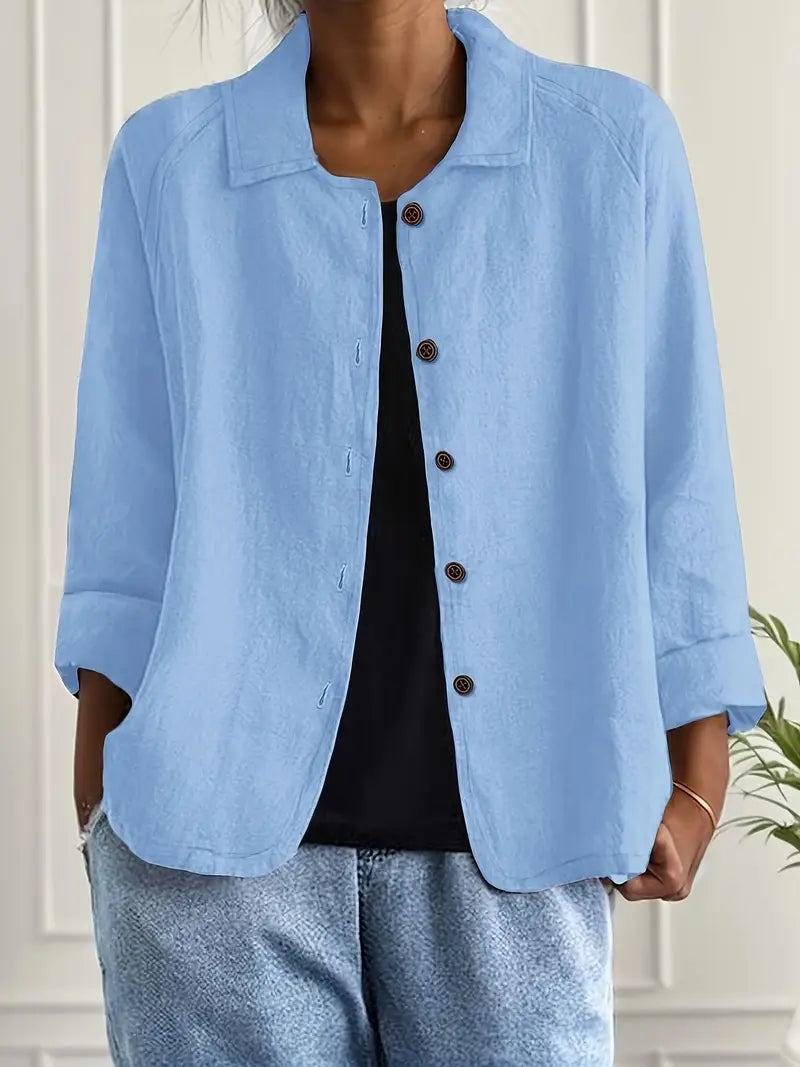 Brooke Women's Top with a Classic Collar with Buttons, photo 1