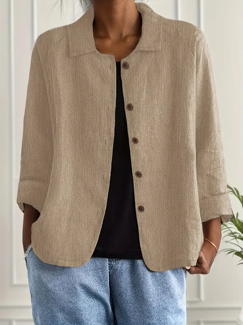 Brooke Women's Top with a Classic Collar with Buttons, photo 3