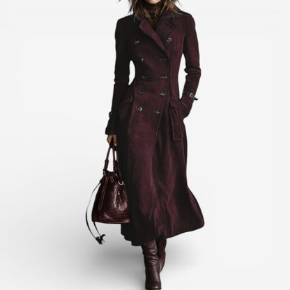Caitlin Women's Trench Coat in a Suede Look in a Long Cut, photo 2