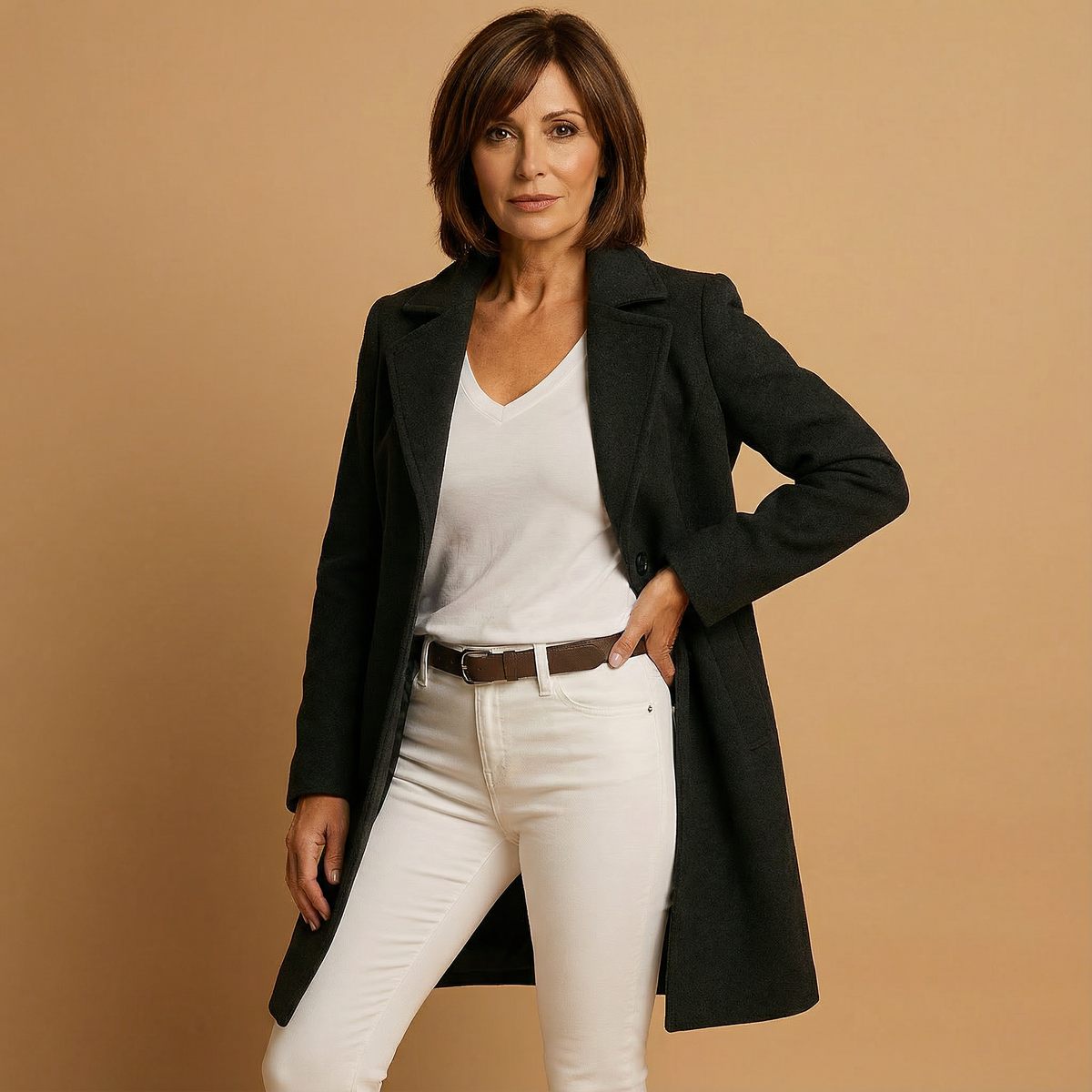Carys Women's Coat with Lapels with Buttons, photo 2