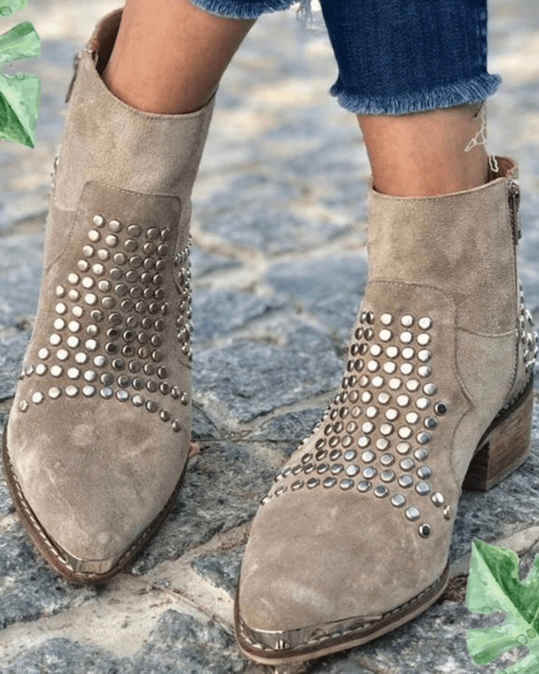 Cora Women's Ankle Boots with Studs, photo 2