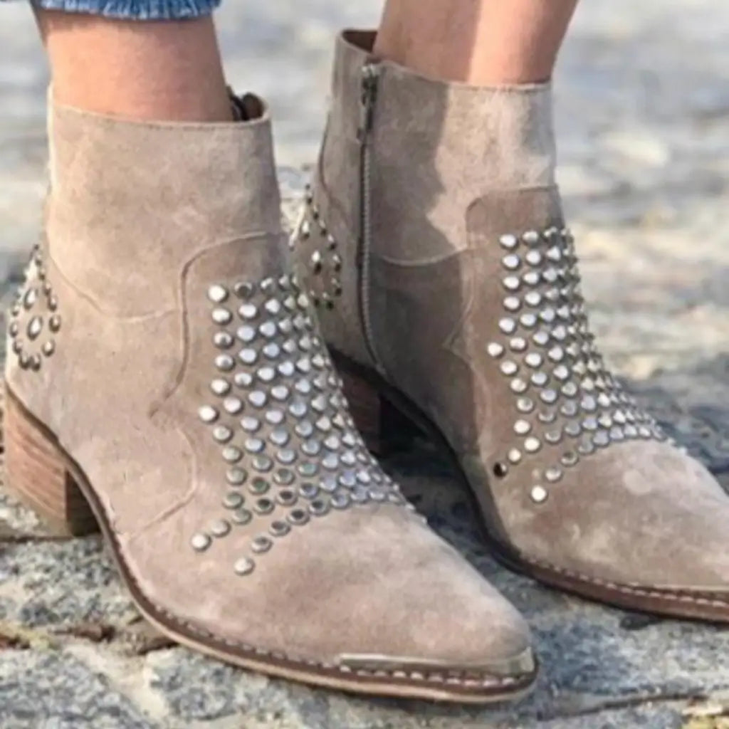 Cora Women's Ankle Boots with Studs, photo 3
