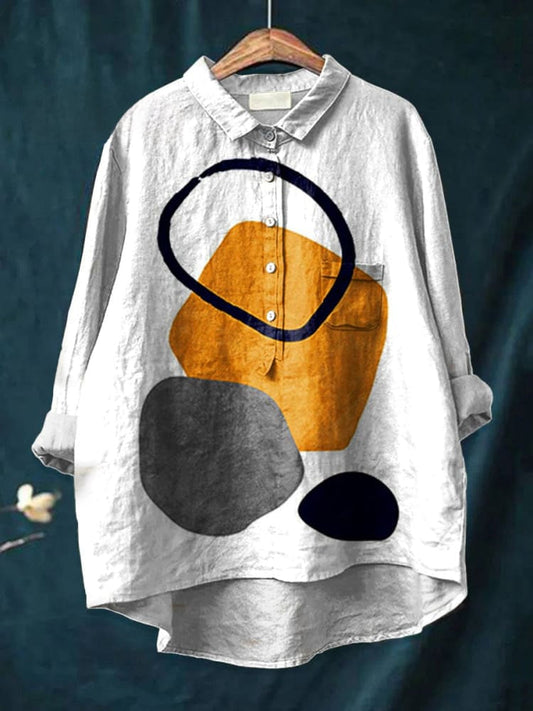 Delia Women's Shirt in an Oversized Fit with an All-over Print, photo 1