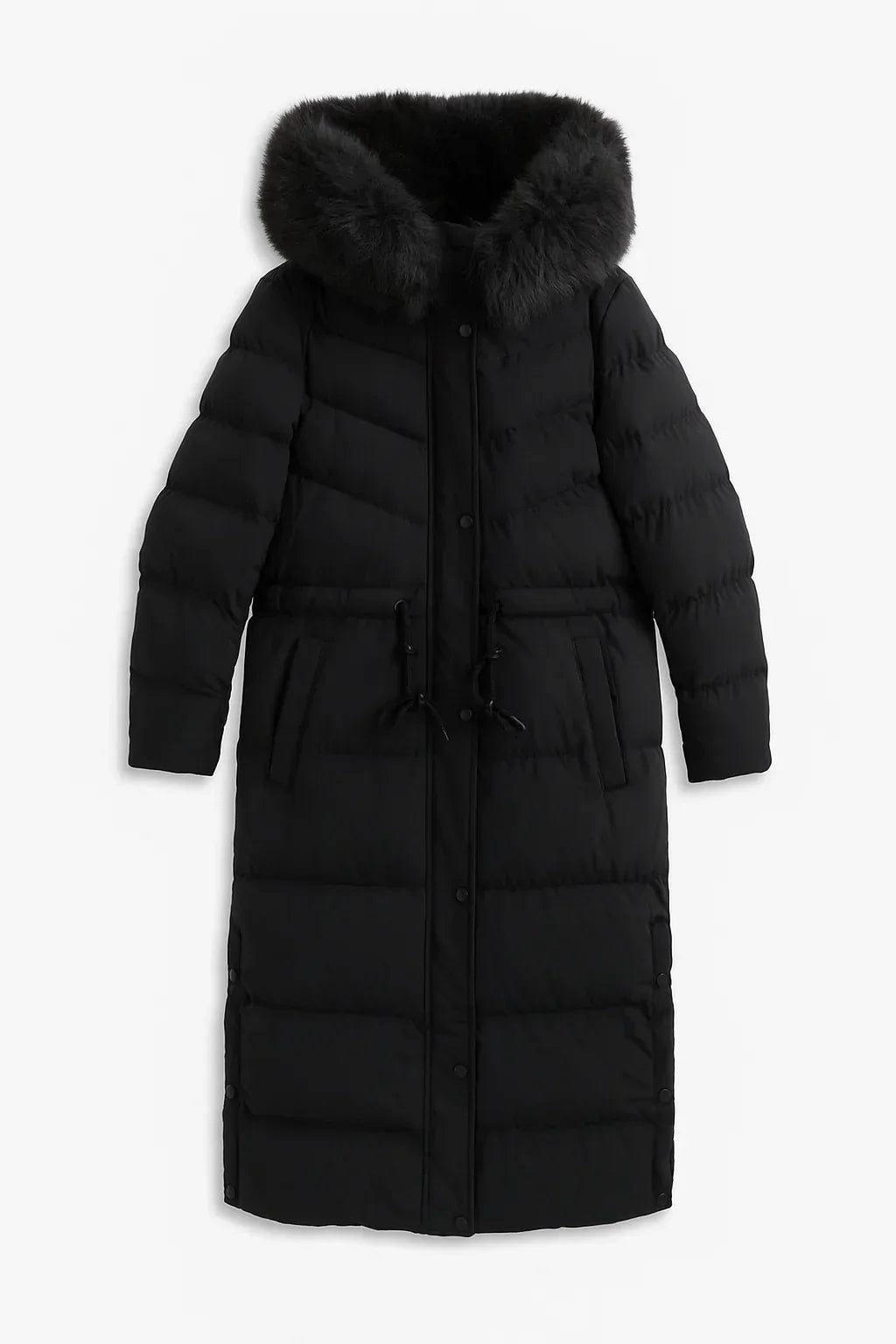 Edie Women's Coat with a Hood with a Zip with Long Sleeves and Quilting, photo 2