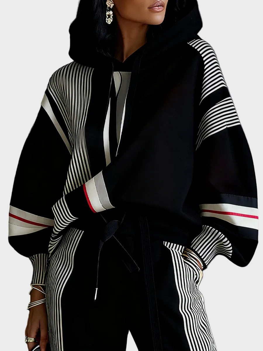Edith Women's Hoodie in Cotton with a Hood and an All-over Print, photo 3