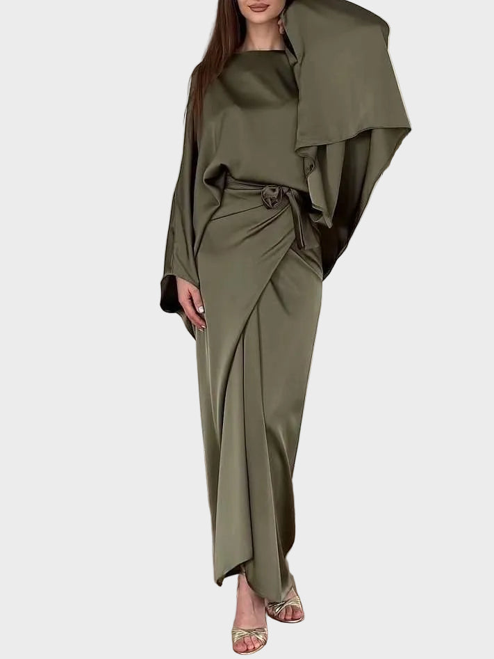 Elise Women's Dress in Satin in Maxi Length, photo 1