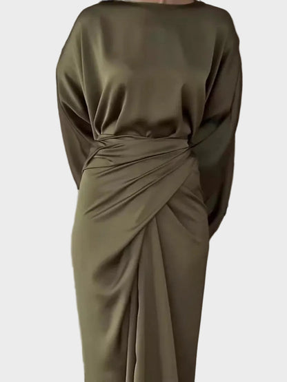 Elise Women's Dress in Satin in Maxi Length, photo 2