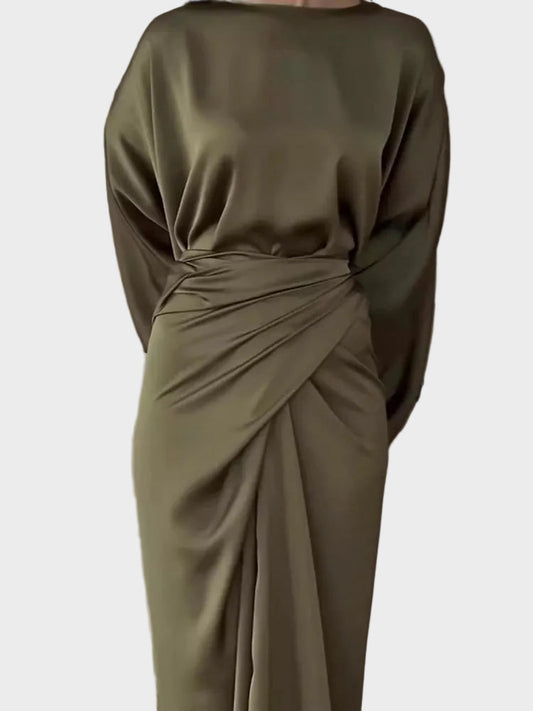Elise Women's Dress in Satin in Maxi Length, photo 2