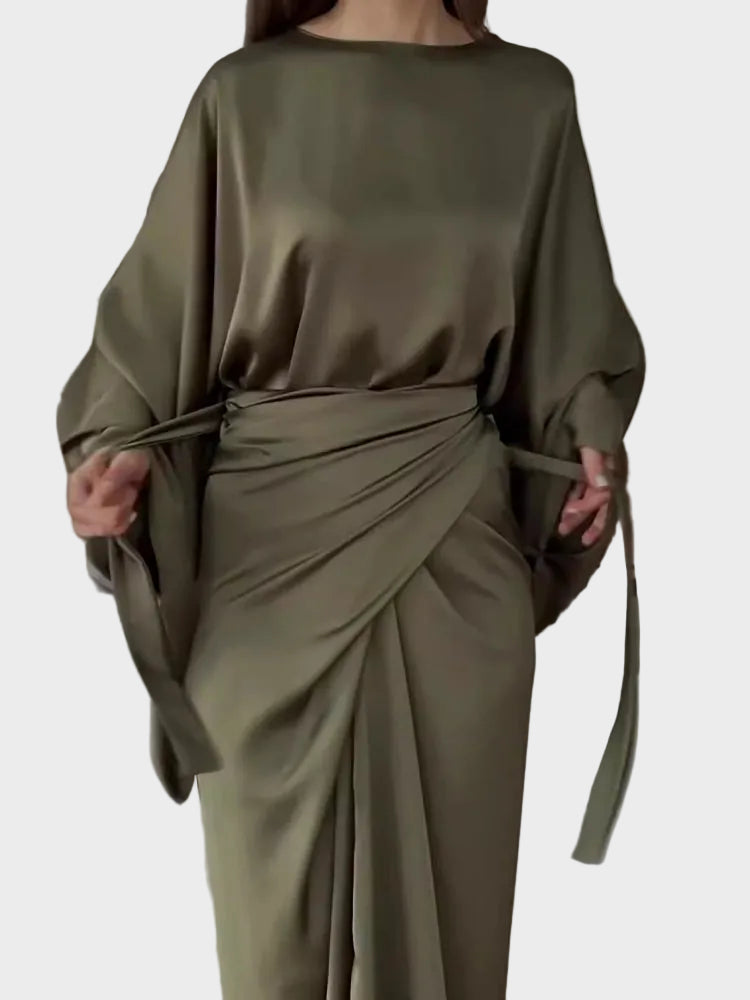 Elise Women's Dress in Satin in Maxi Length, photo 3