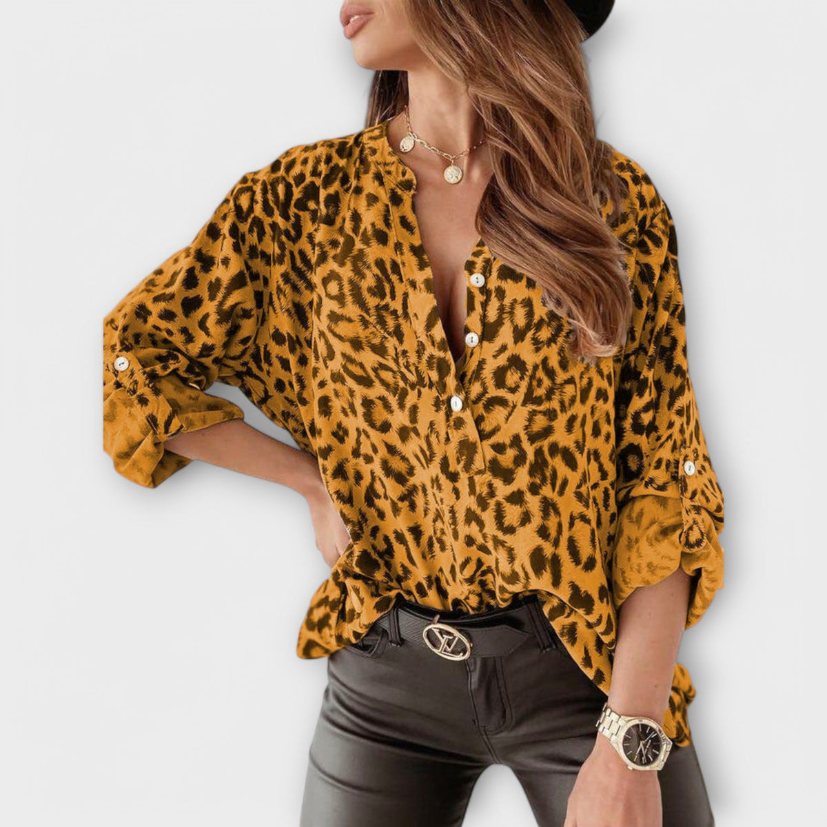 Eloise Women's Blouse with a Leopard Print, photo 3
