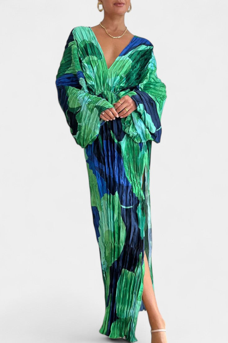 Estelle Women's Dress in Maxi Length with Pleats, photo 2