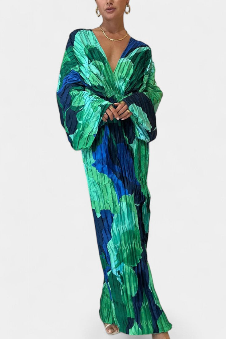 Estelle Women's Dress in Maxi Length with Pleats, photo 4