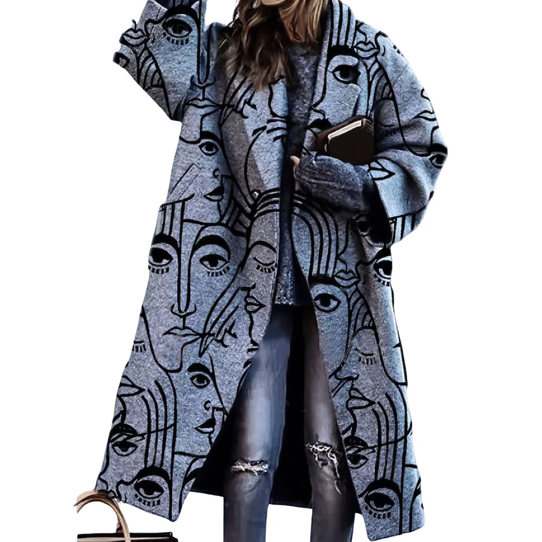 Esther Women's Coat in an Oversized Fit with a Wrap Front, photo 4