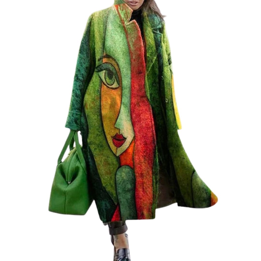 Esther Women's Coat in an Oversized Fit with a Wrap Front, photo 6
