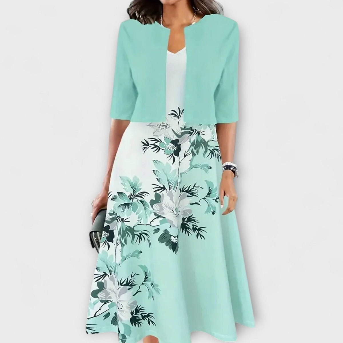 Eva Women's Co-ord Set with Three-quarter Sleeves and an All-over Print, photo 3