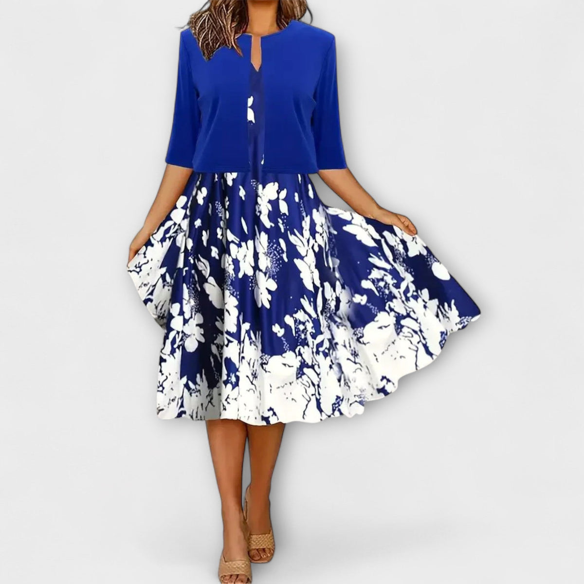 Eva Women's Co-ord Set with Three-quarter Sleeves and an All-over Print, photo 6