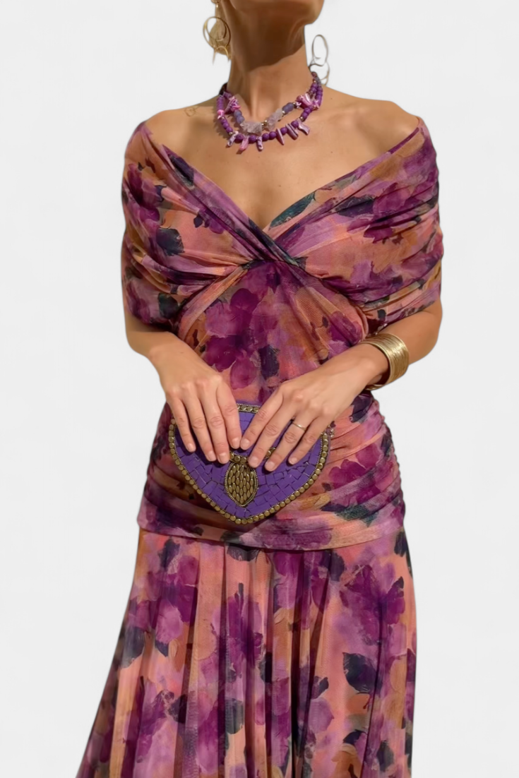 Fay Women's Dress in a Long Cut with a Floral Print, photo 3