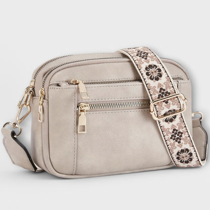 Frances Women's Shoulder Bag in a Leather Look with a Zip and Pockets, photo 3