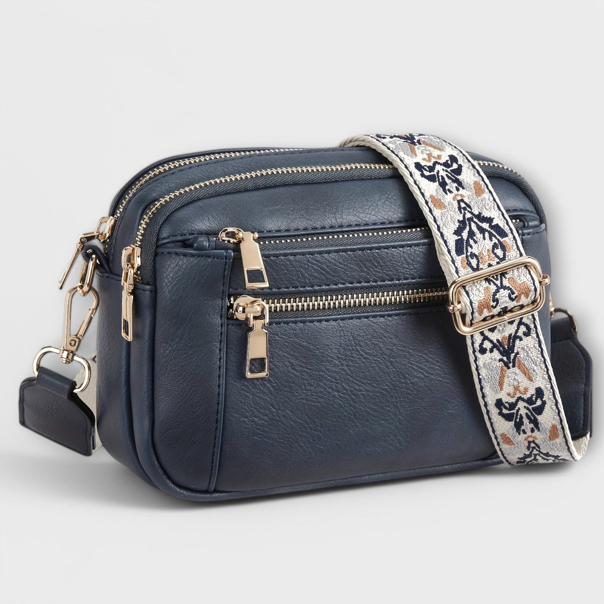 Frances Women's Shoulder Bag in a Leather Look with a Zip and Pockets, photo 5