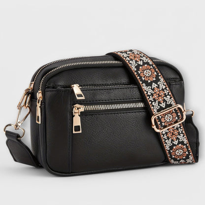 Frances Women's Shoulder Bag in a Leather Look with a Zip and Pockets, photo 6