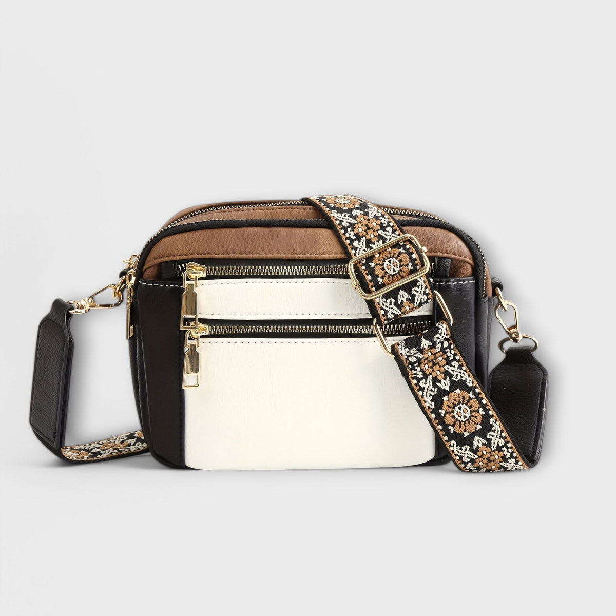 Frances Women's Shoulder Bag in a Leather Look with a Zip and Pockets, photo 8